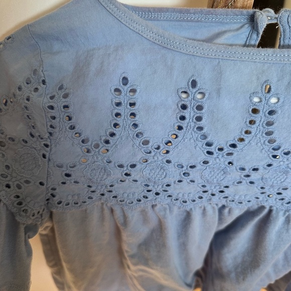 J crew Light Blue Eyelet Women Top - Picture 5 of 5